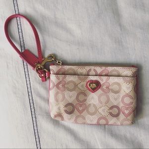 Coach Heart Wristlet